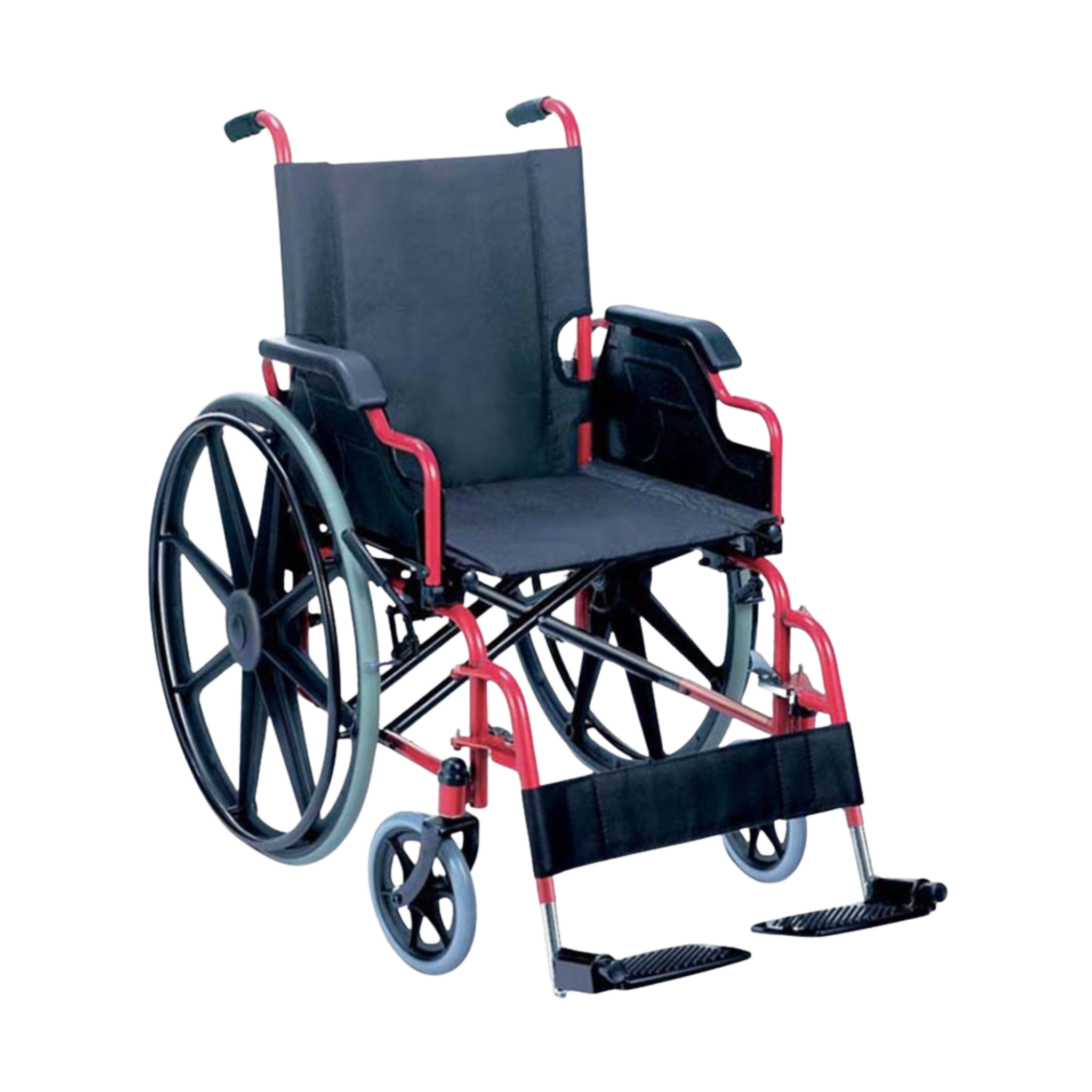 Recova Foldable Wheelchair with Footrest – 18” Mag Wheels, 100kg